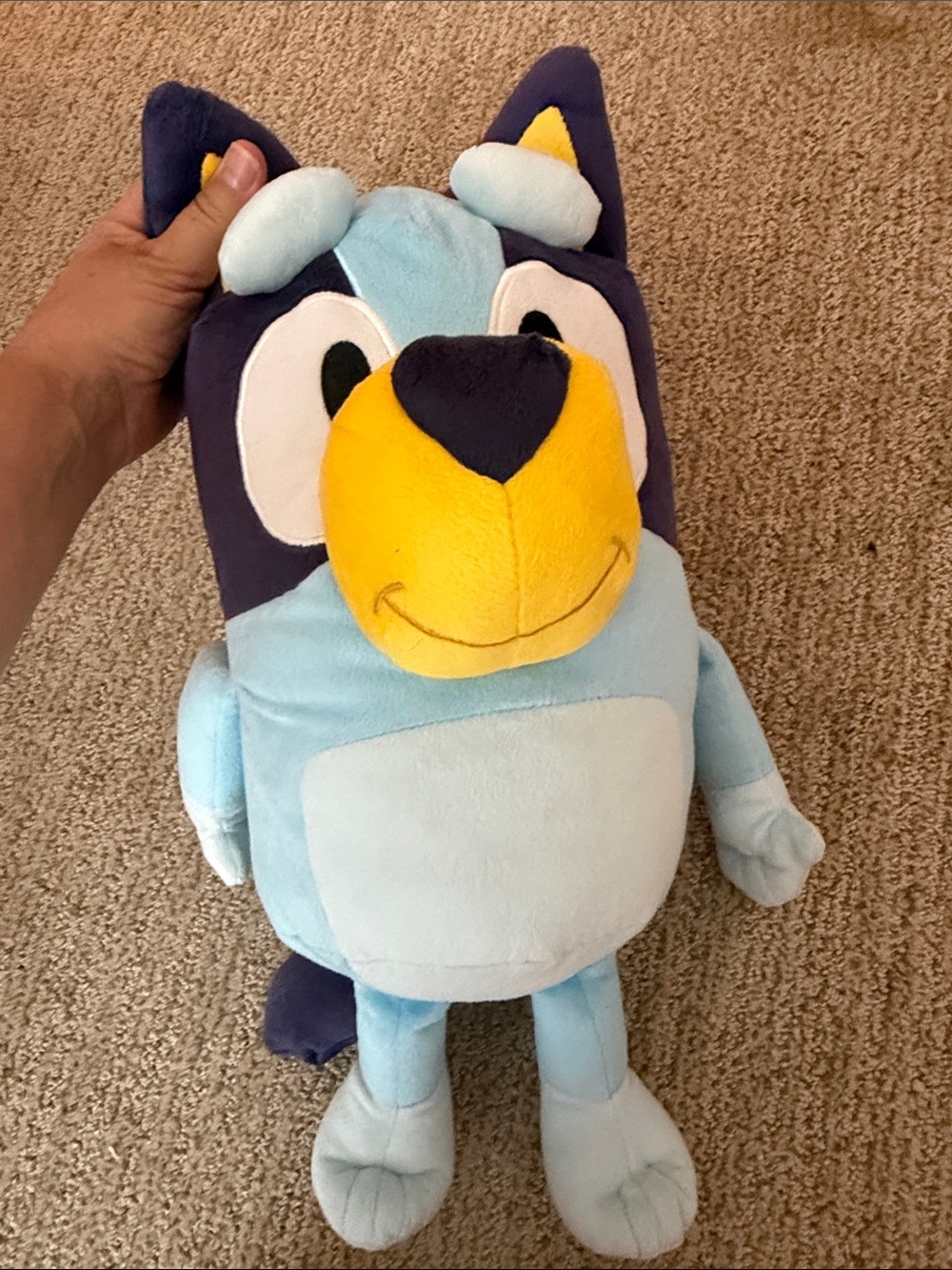 Like New Plush Bluey Cartoon Dog Plush with Yellow Snout